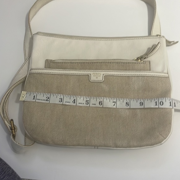 Fossil leather and canvas crossbody - Picture 7 of 7
